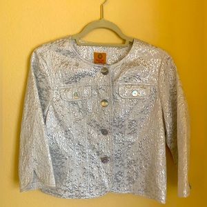 Ruby Rd. Silver Textured Blazer